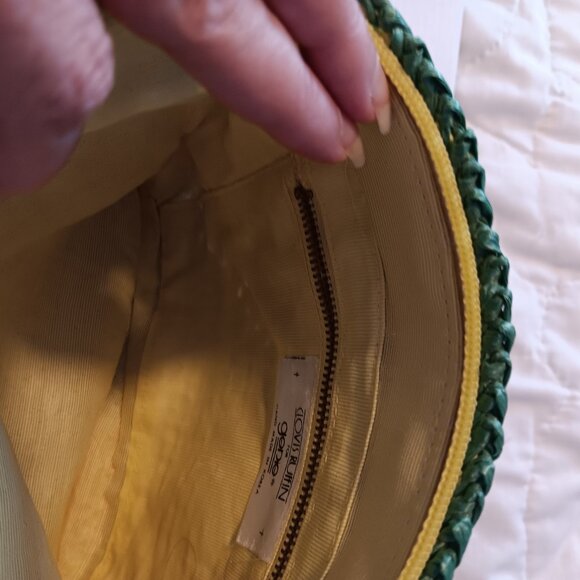 VINTAGE 1970'S CLOVIS  RUFFIN STRAW CLUTCH BAG - Picture 5 of 6